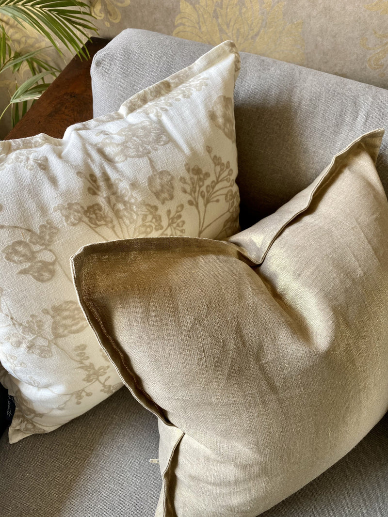 Heritage style cushion covers- Gold & Flocked