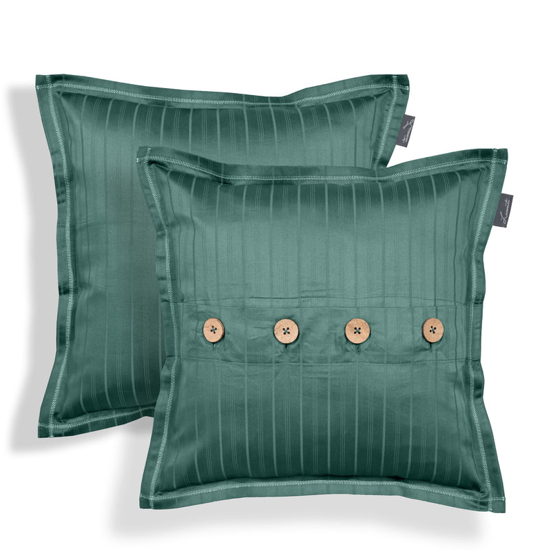 600 TC Cotton Satin Self Stripes Cushion Covers.