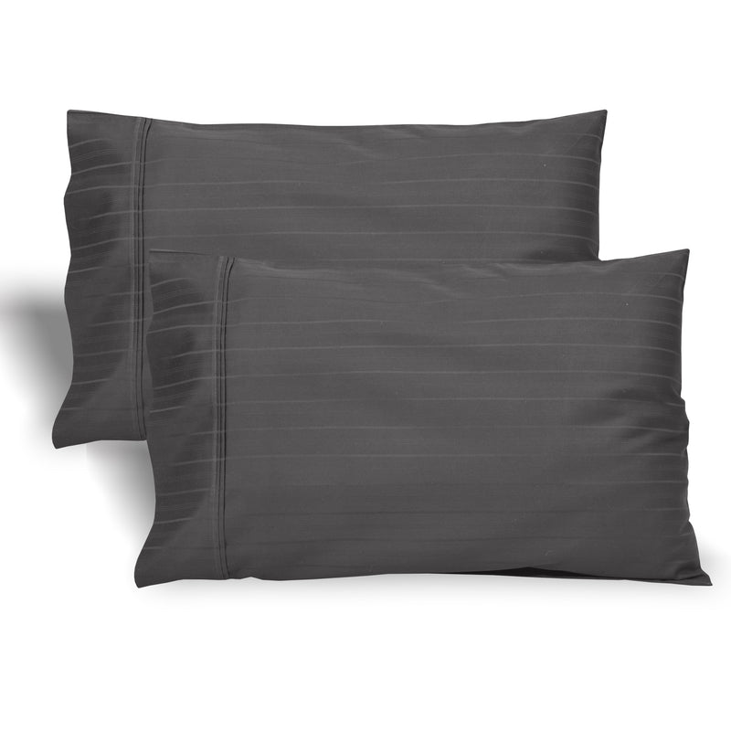 600 TC Cotton Satin Self Stripes Pillow Covers.
